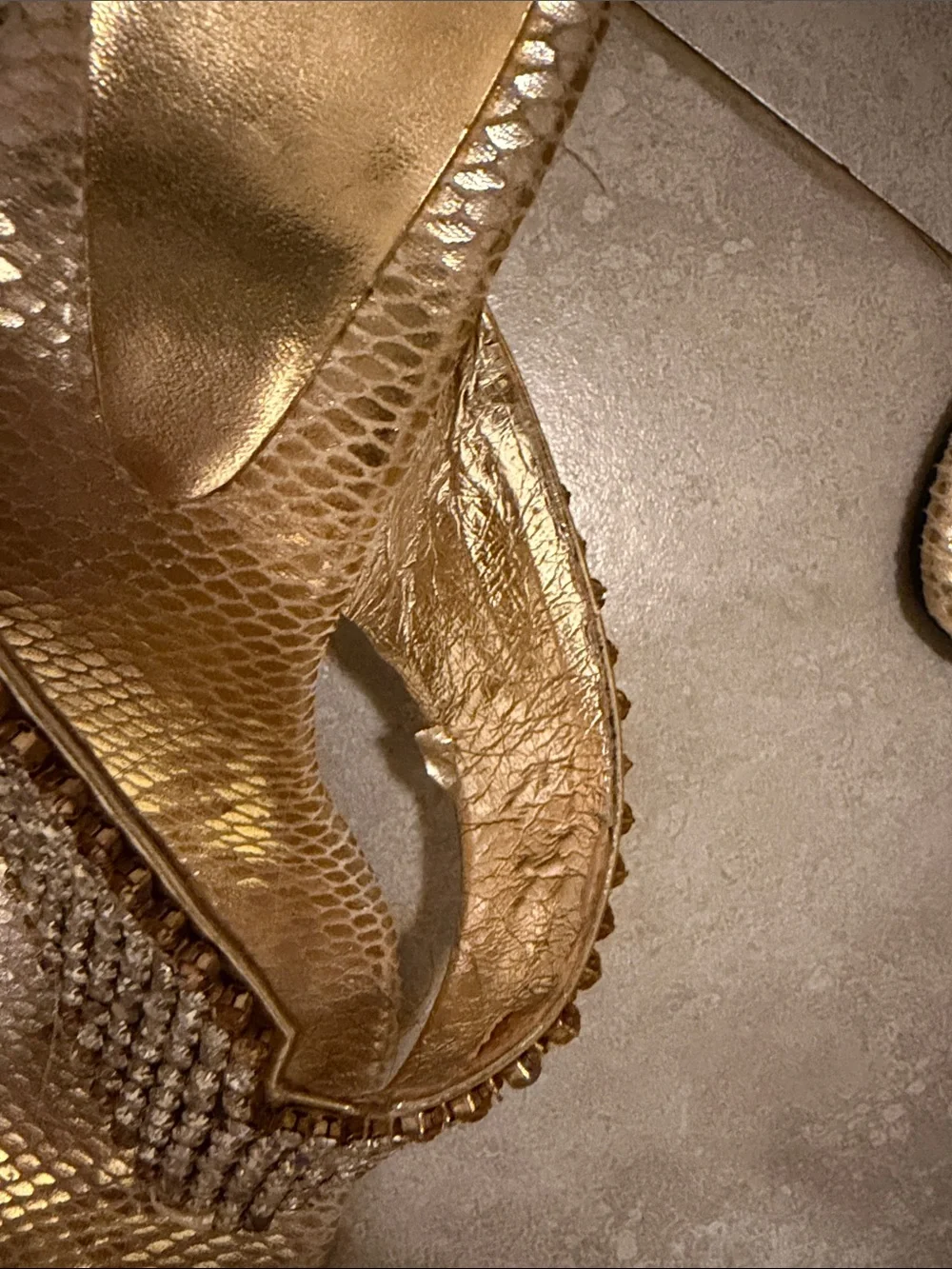 Gold Jeweled Women’s Thong Sandals